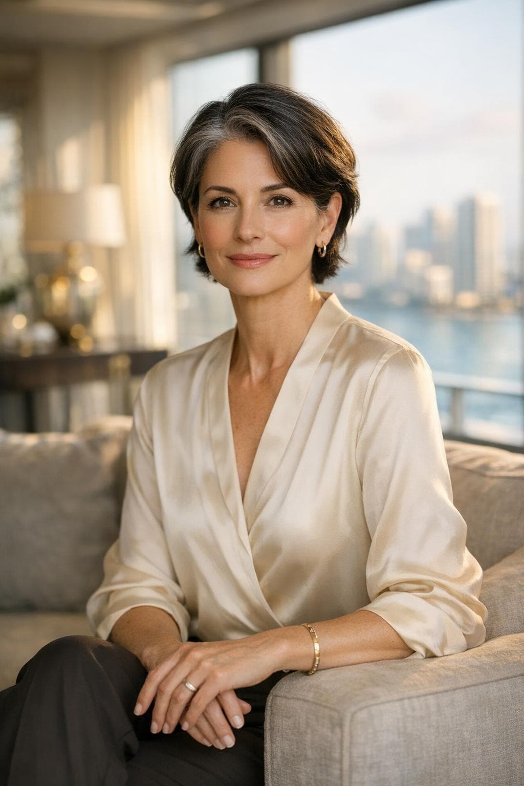 Confident woman embracing a new chapter in her life