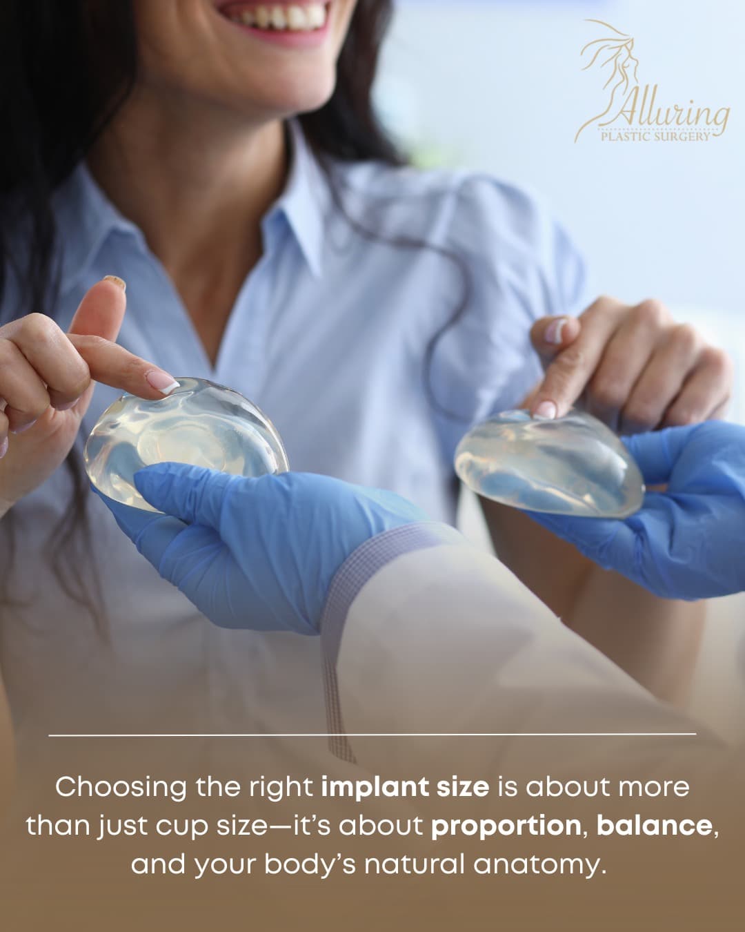 ✨ Choosing the right implant size is all about YOU! ✨

At Alluring Plastic Surgery, we don’t believe