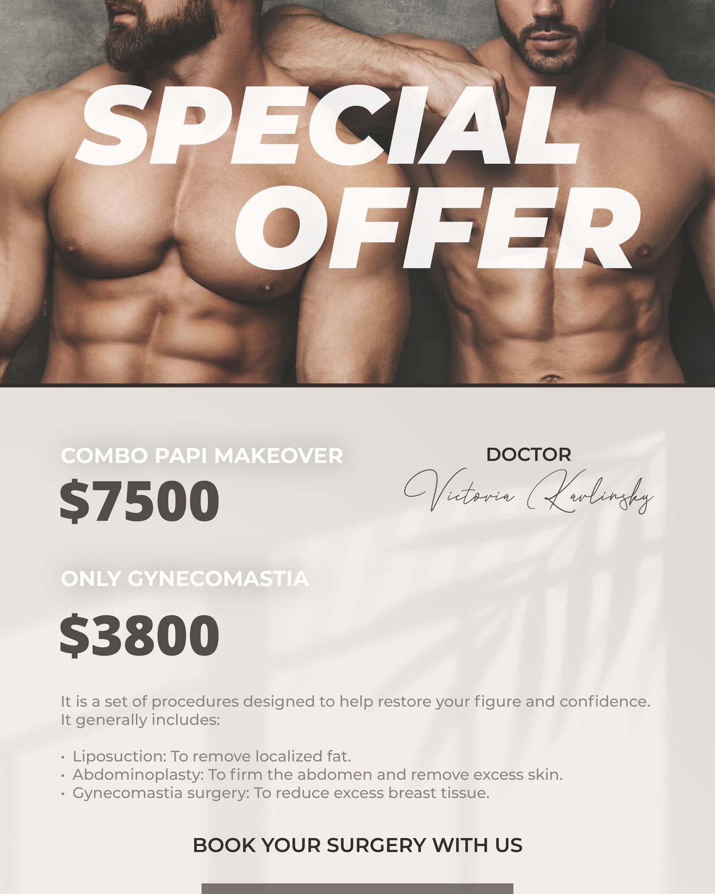 Gentlemen, it's your time to shine! ✨

Introducing our Papi Makeover Special:
✅ Body sculpting & con