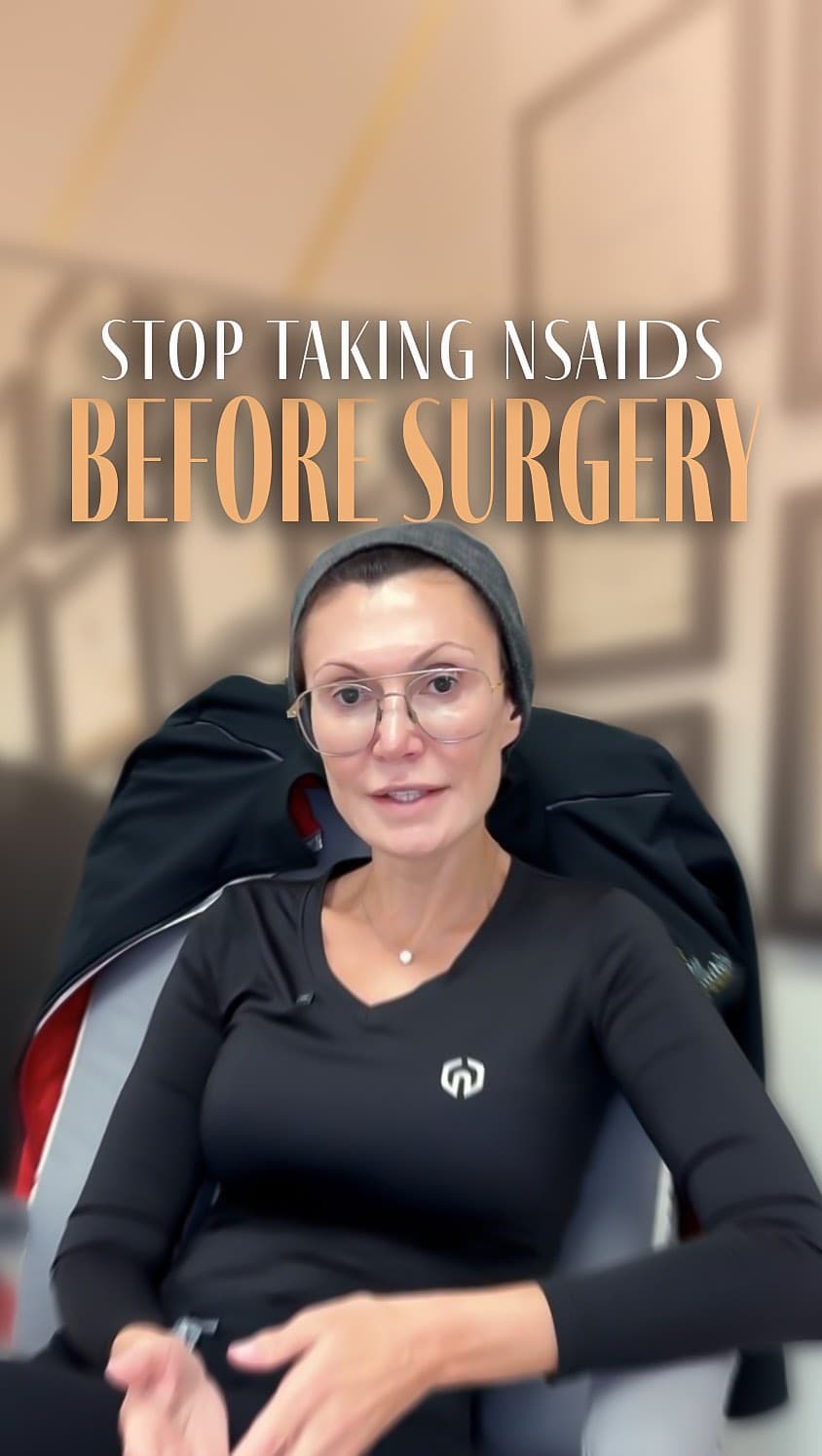 🚫 Just a friendly reminder from Dr. K!

❗ No NSAIDs 14 days before your surgery. This includes ibup