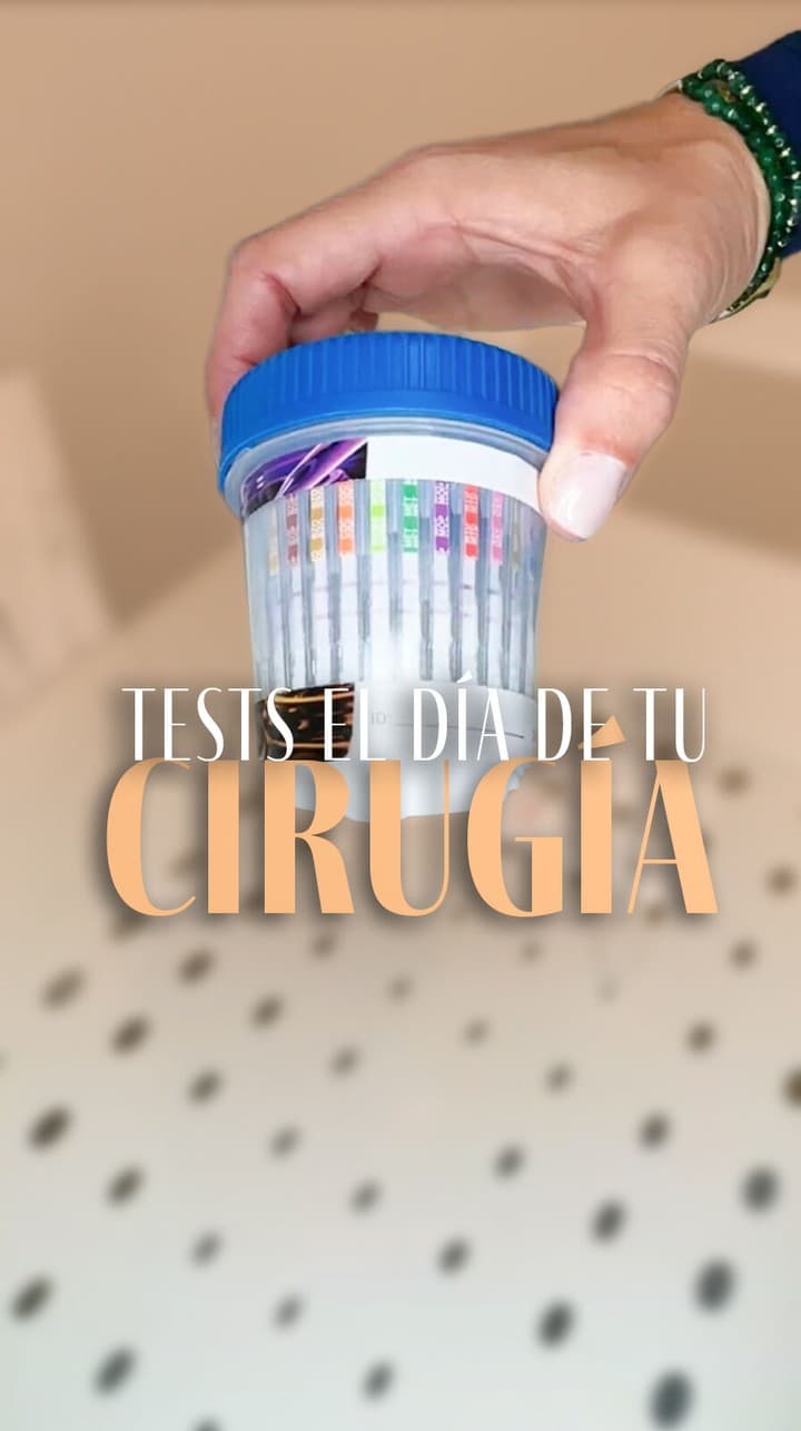 🔍 Justo antes de tu cirugía, te haremos algunas pruebas rápidas:
✅ Drogas
✅ Nicotina
✅ Alcohol
✅ ¡Y