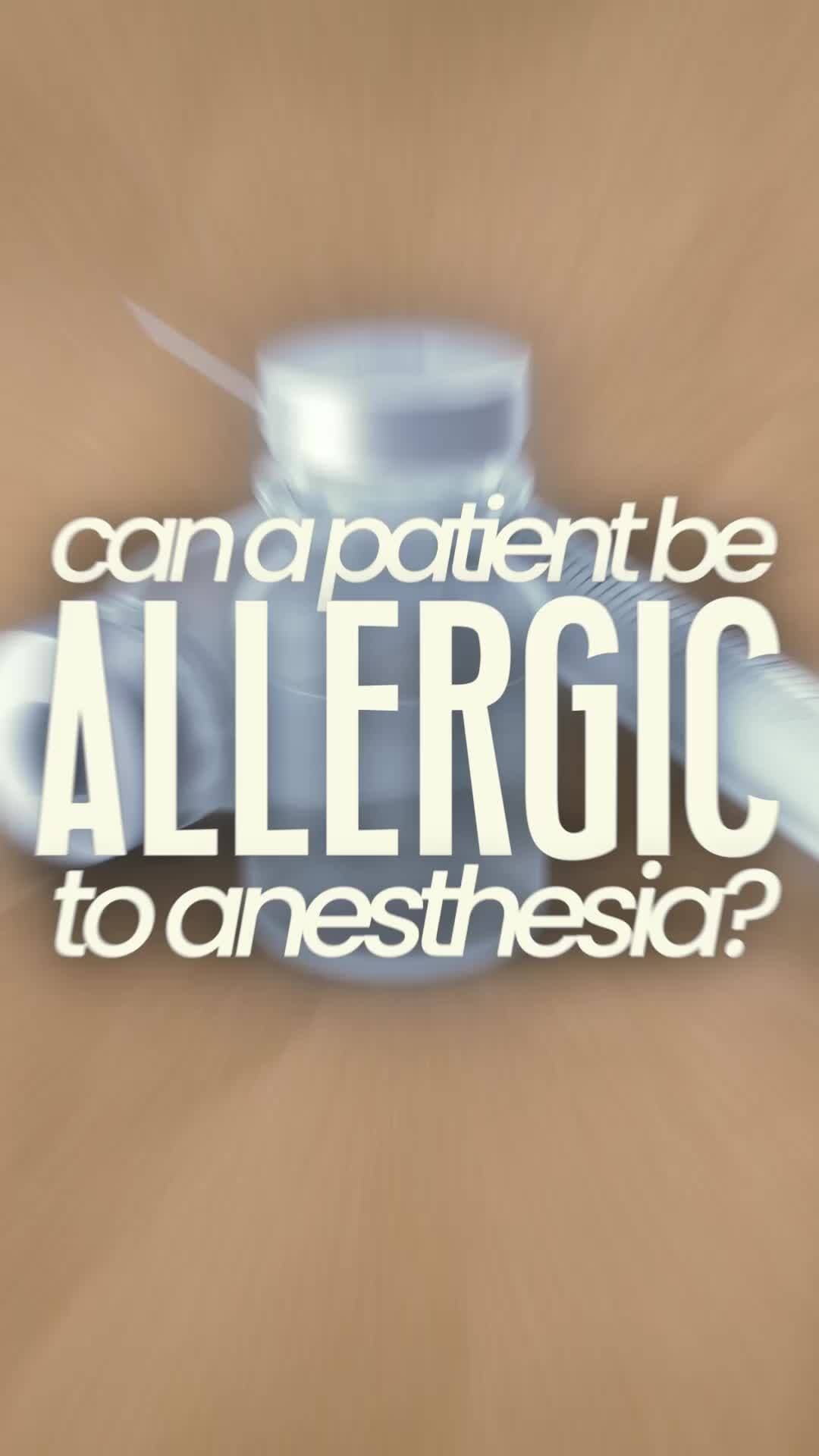 💉 Can you be allergic to general anesthesia?
Let’s clear this up once and for all 👇

🧠 According 