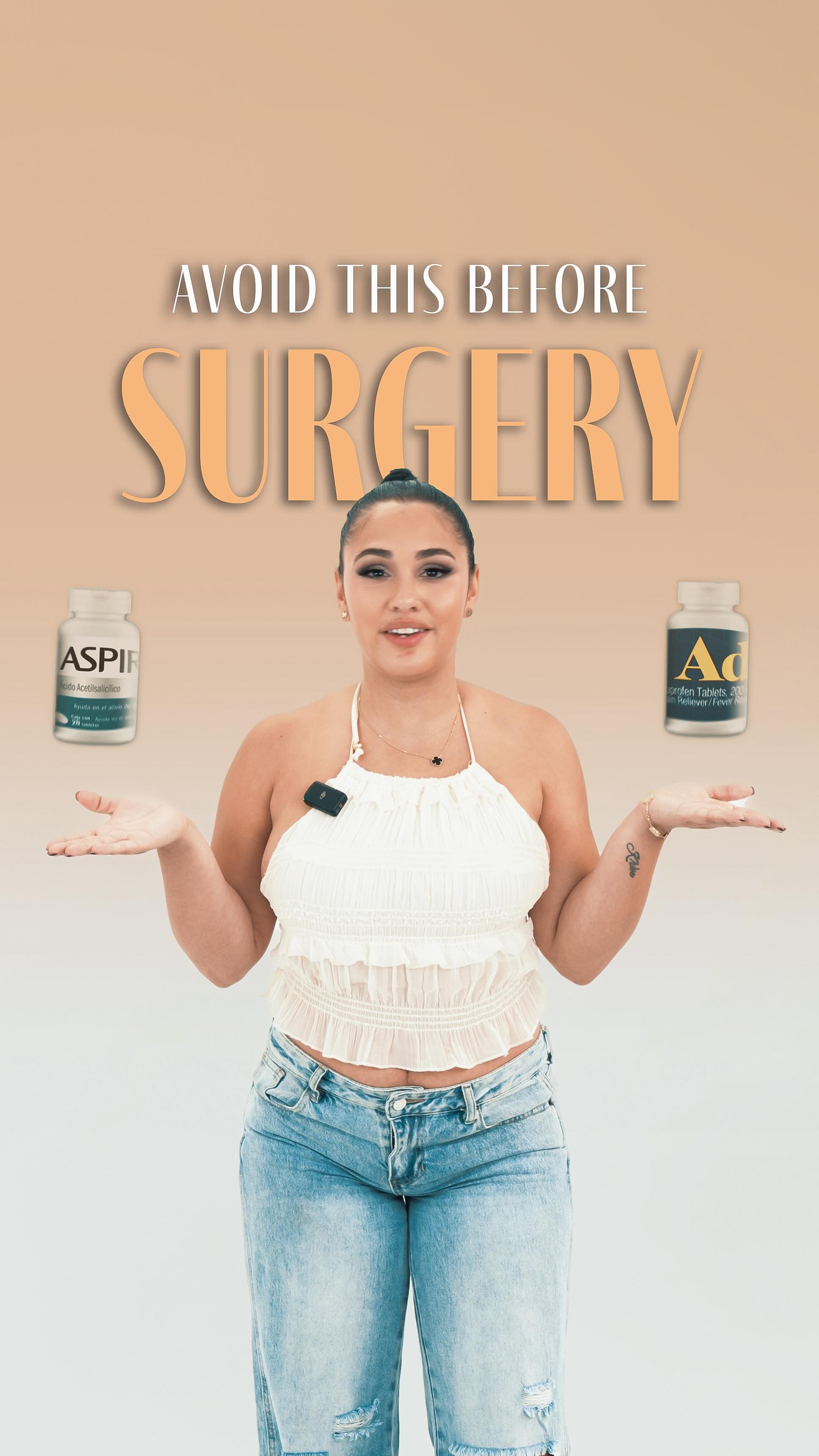 🚫 2 Things You Should Never Take Before Surgery
✔️ Aspirin
✔️ Advil (or any NSAIDs)

Why? They can 