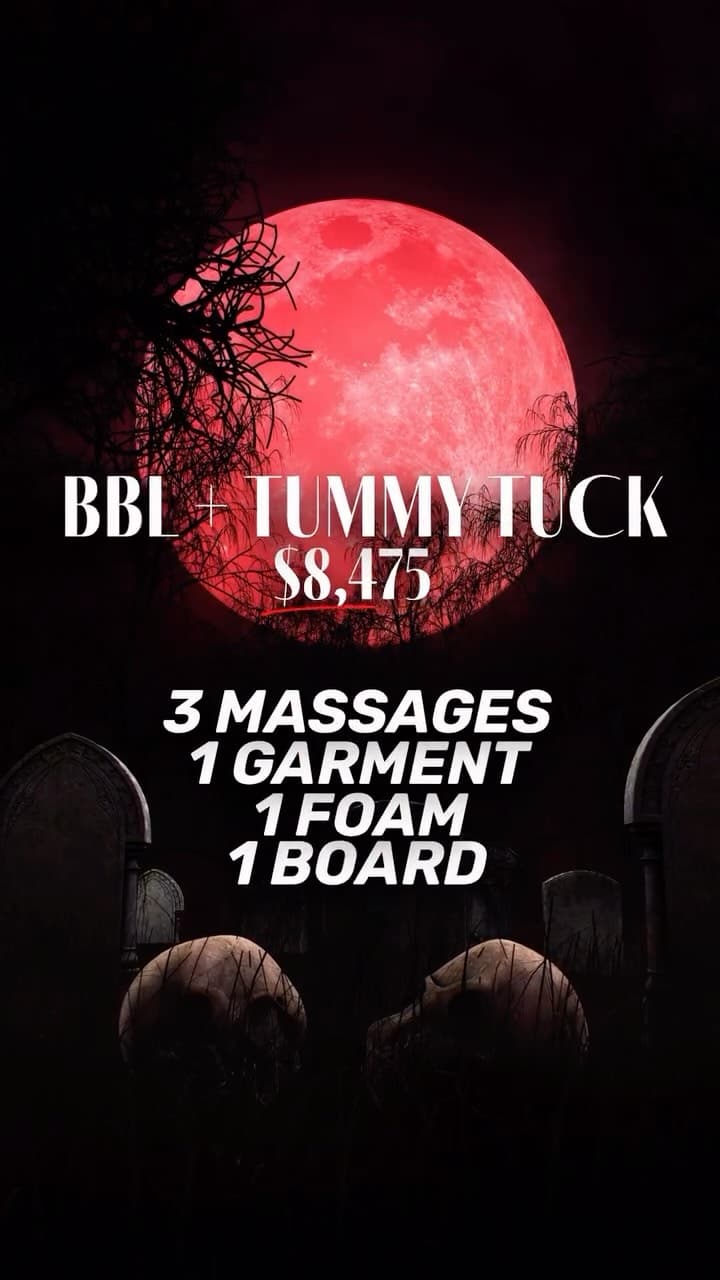 ✨ Your dream silhouette is one step away!
Get your Tummy Tuck + BBL for only $8,475 offer valid unti