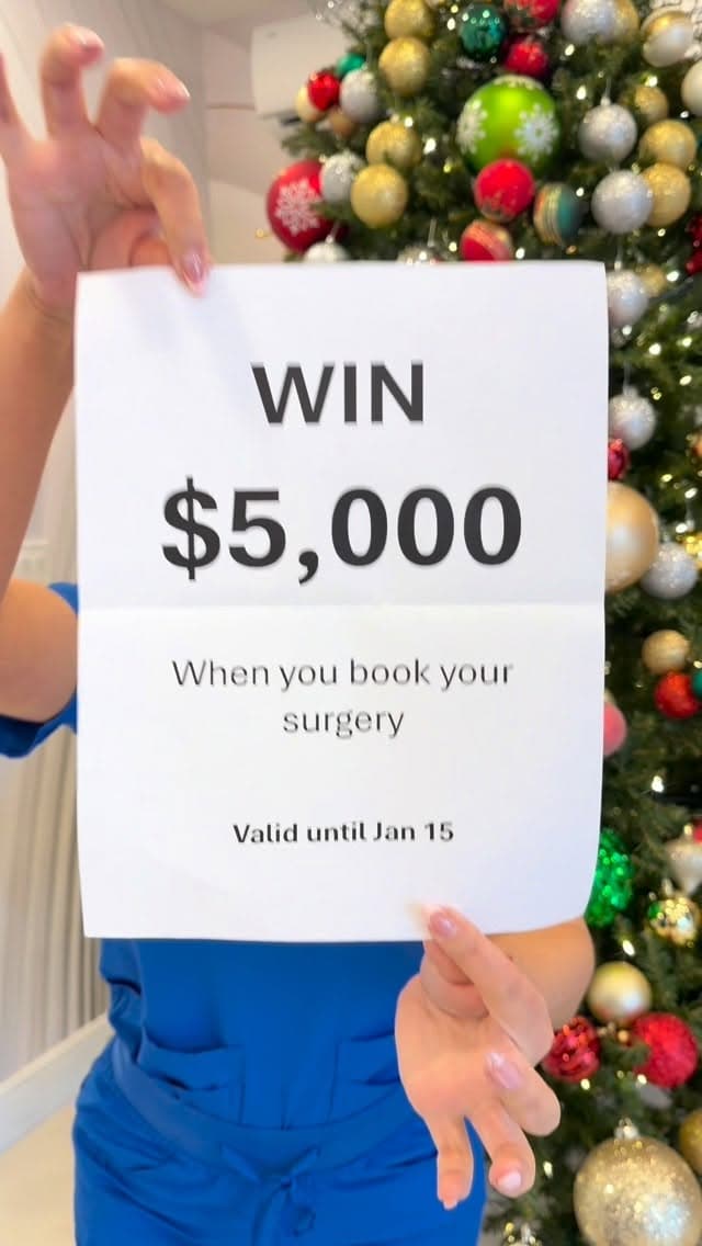 We’re giving $5,000 toward someone’s surgery 😳
Book your surgery before Jan 15, and you’re automati