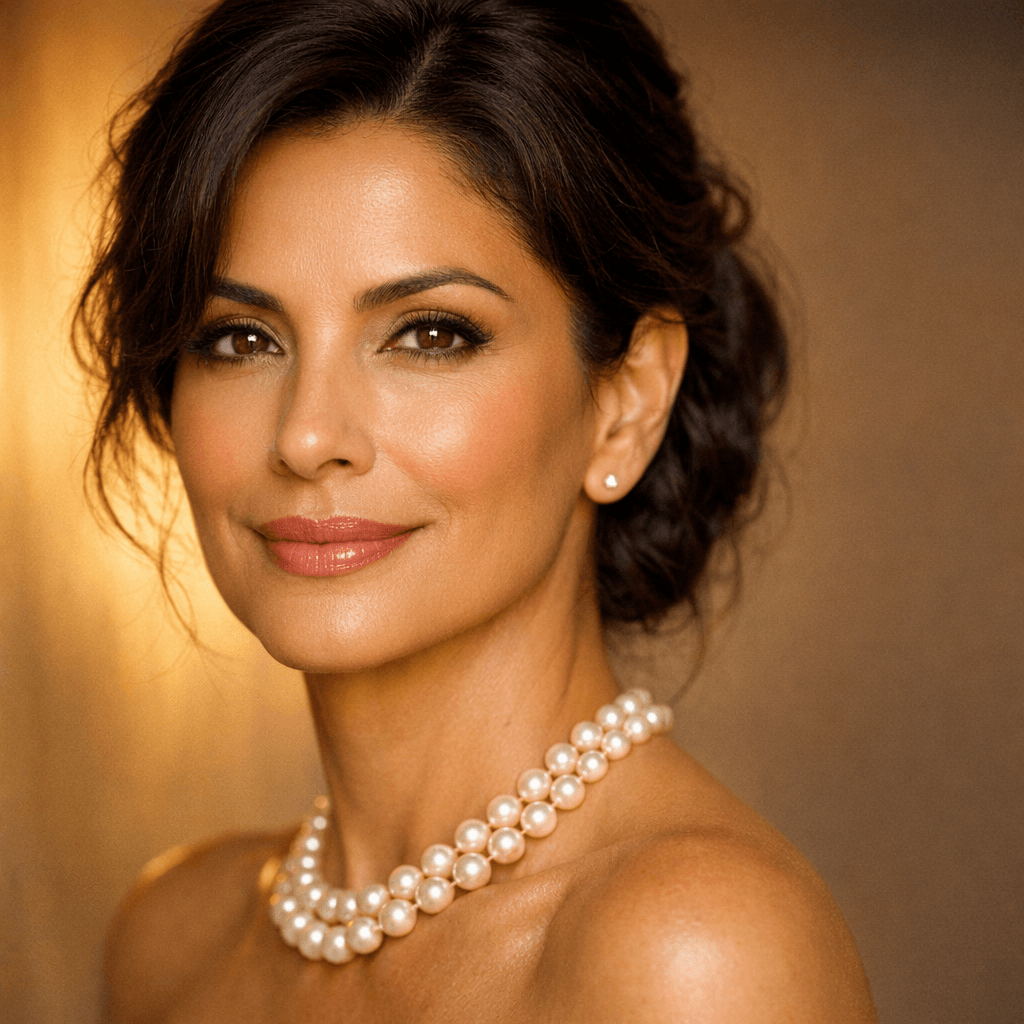 Elegant Latina woman showcasing timeless facelift results longevity in Miami